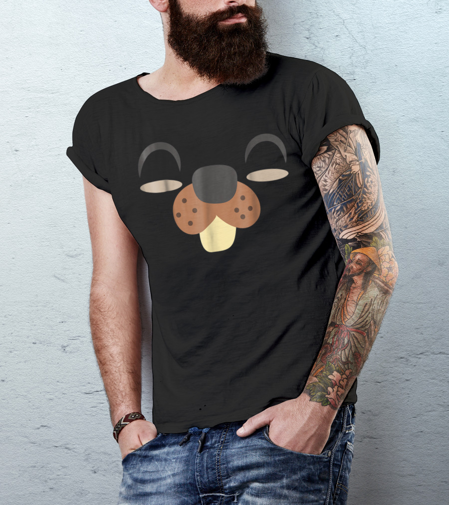 Beaver Face Minimalist T-Shirt