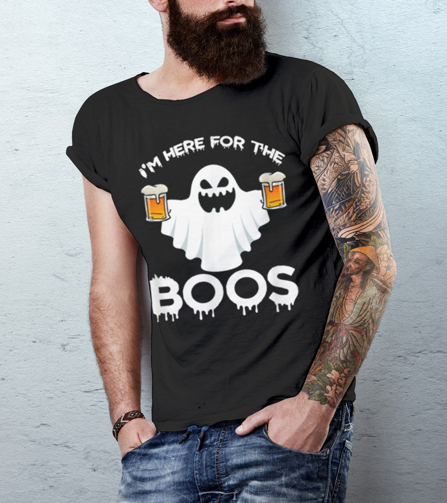 I'm Here For The Boos Ghost Beer Halloween Horror Nights T-Shirt