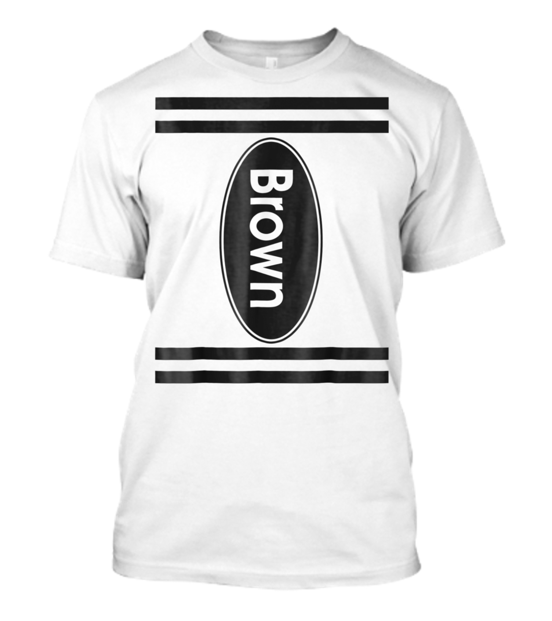 Brown Crayon Halloween Couple Friend Group Matching Costume T-Shirt
