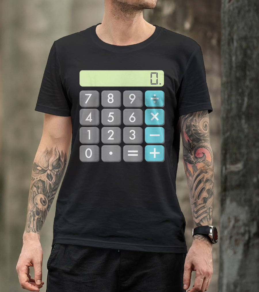 Calculator Halloween Costume Math Geek Scary Number Pad Display T-Shirt