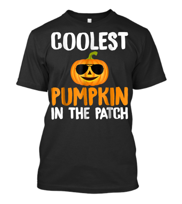 Coolest Pumpkin In The Patch Wearing Sunglasses T-Shirt
