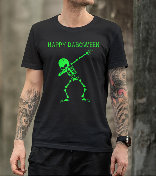 HAPPY DABOWEEN DABBING SKELETON KIDS BONES T-Shirt