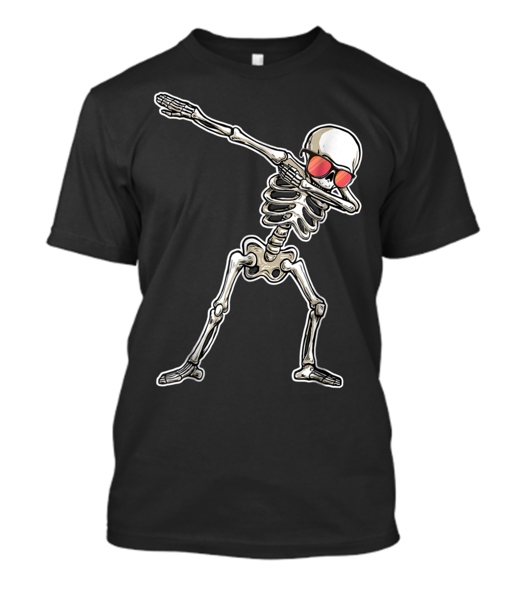 Dabbing Skeleton With Sunglasses Halloween Skeleton T-Shirt