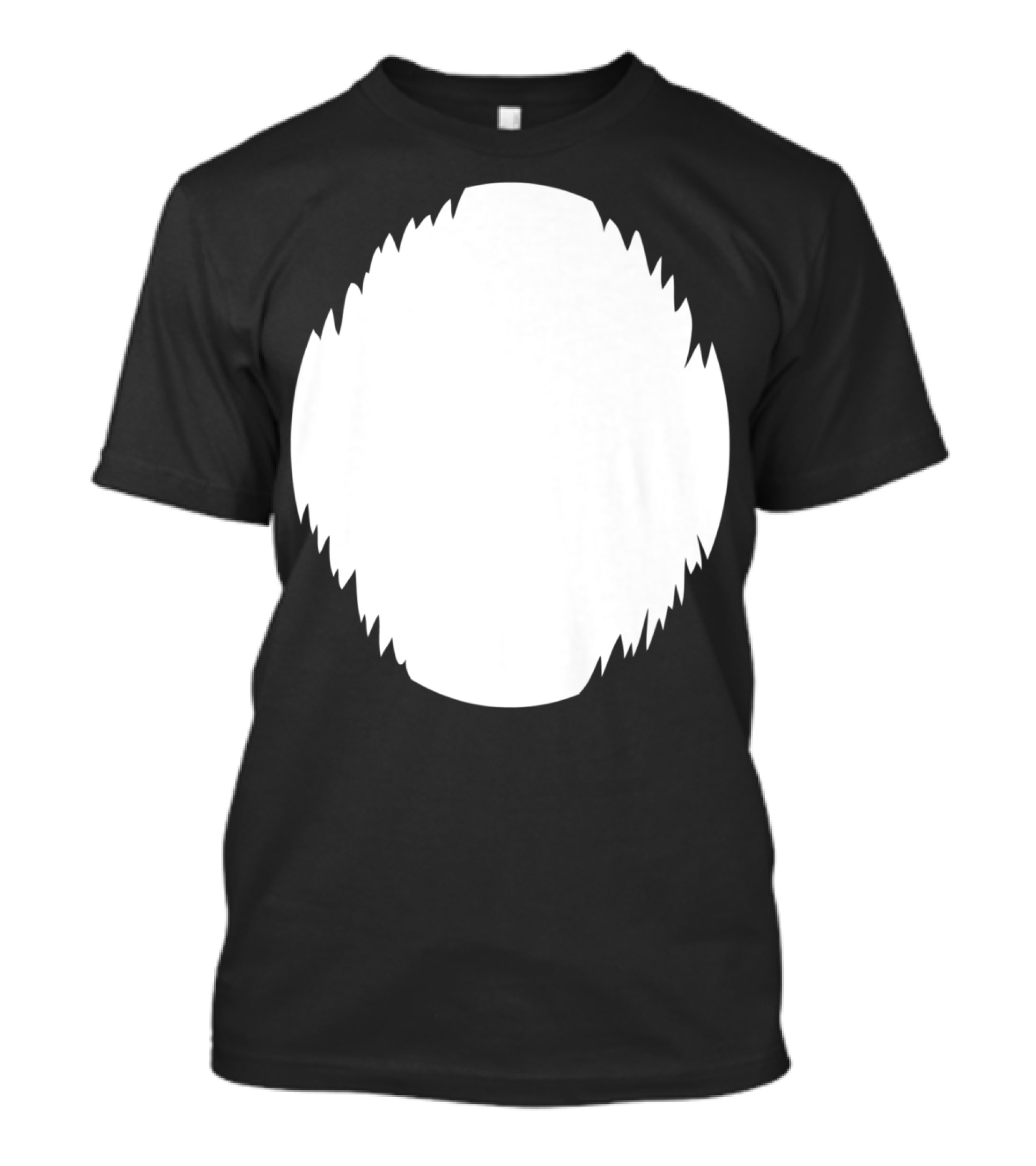Diy Halloween Costume Light White Furry Belly Fur T-Shirt
