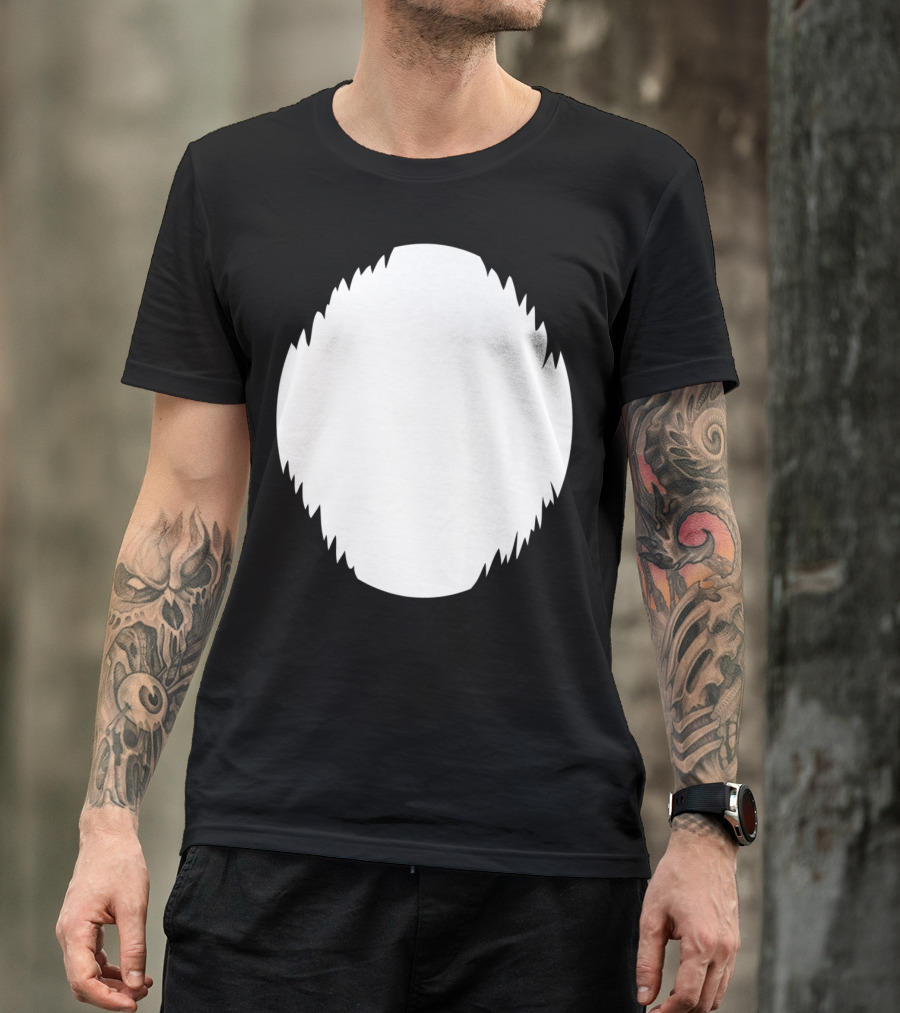 Diy Halloween Costume Light White Furry Belly Fur T-Shirt