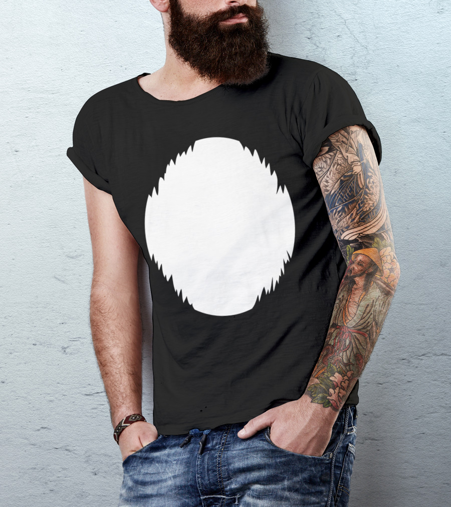 Diy Halloween Costume Light White Furry Belly Fur T-Shirt