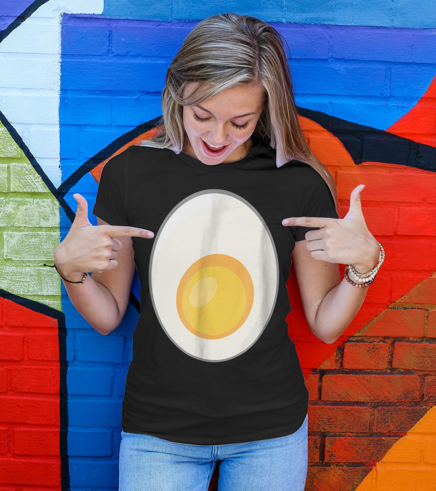Egg Costume Funny Halloween Devil Yolk T-Shirt
