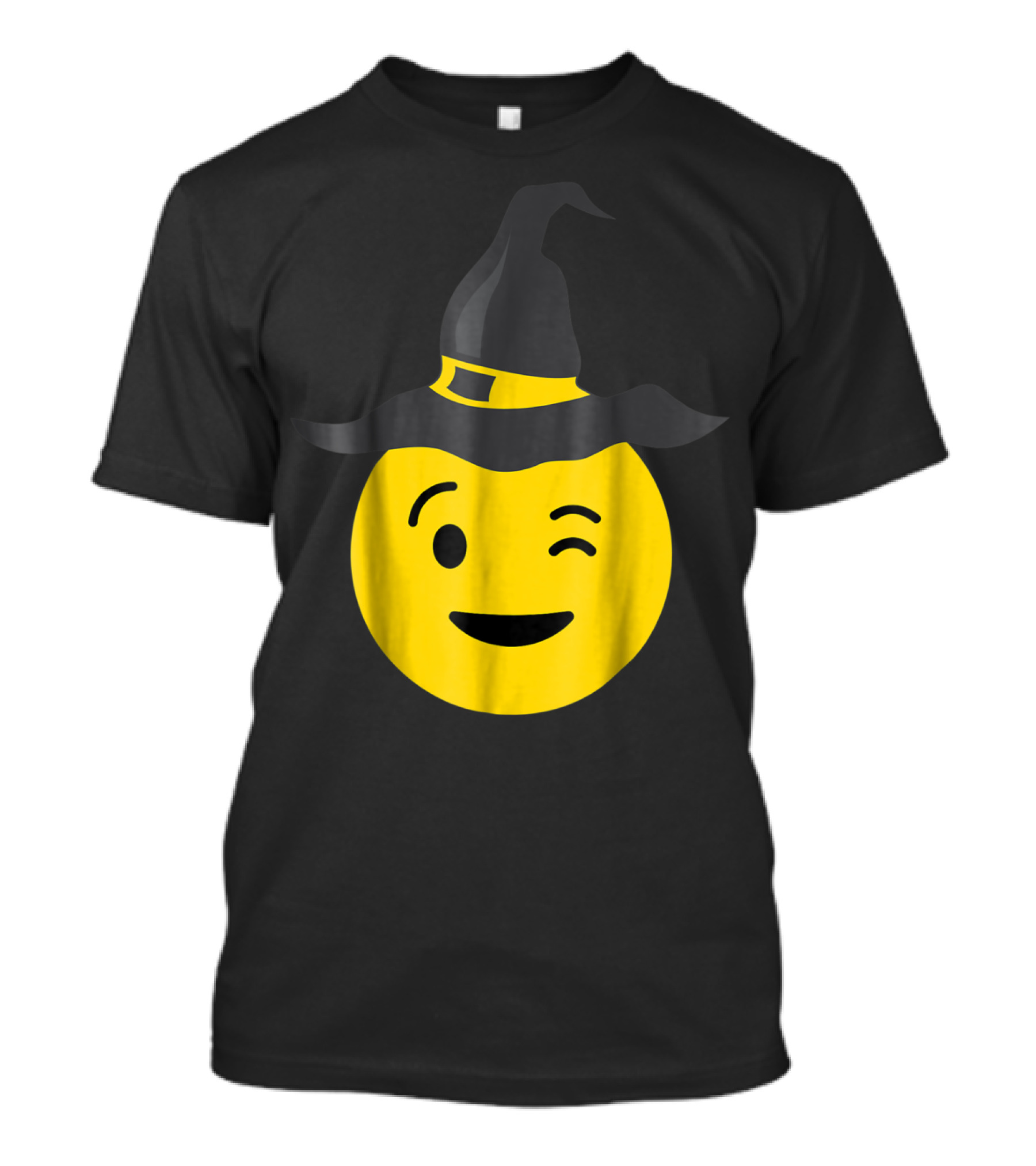Winking Emoji Witch Hat T-Shirt