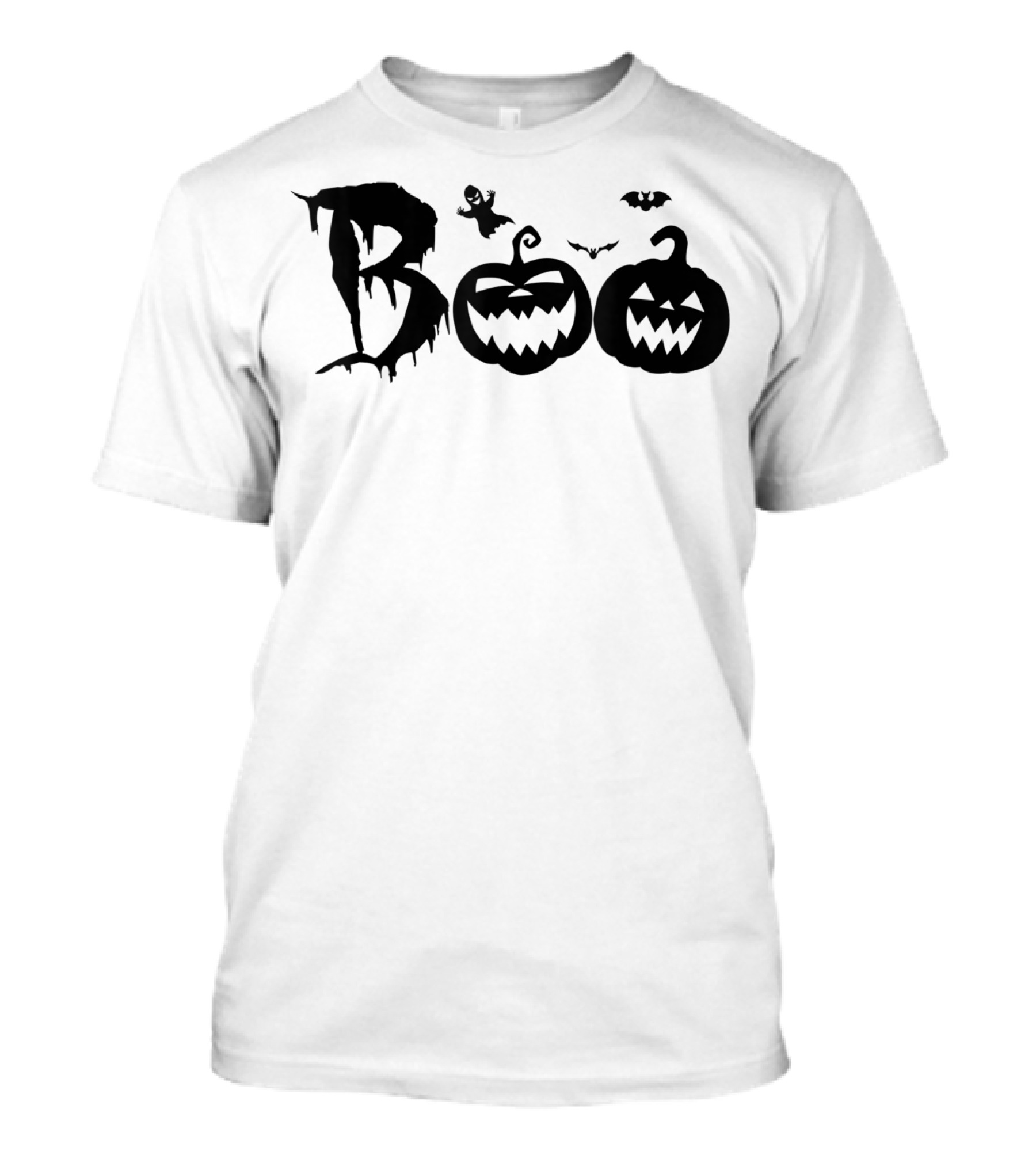 Boo Creepy Pumpkins With Bats Halloween Costume T-Shirt