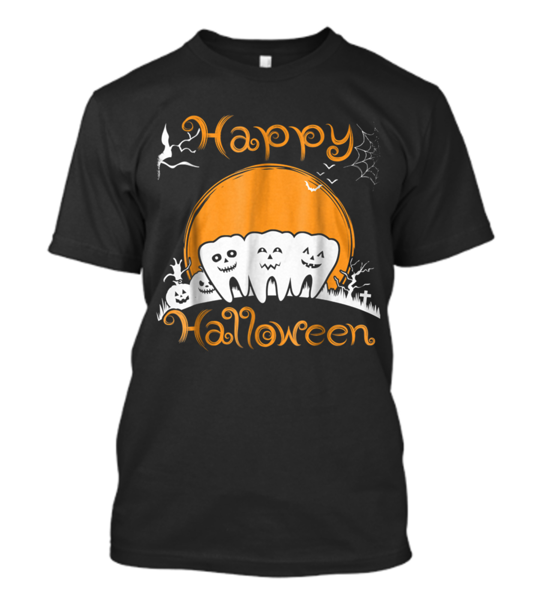 Happy Halloween Funny Costume Dental Pumpkin T-Shirt