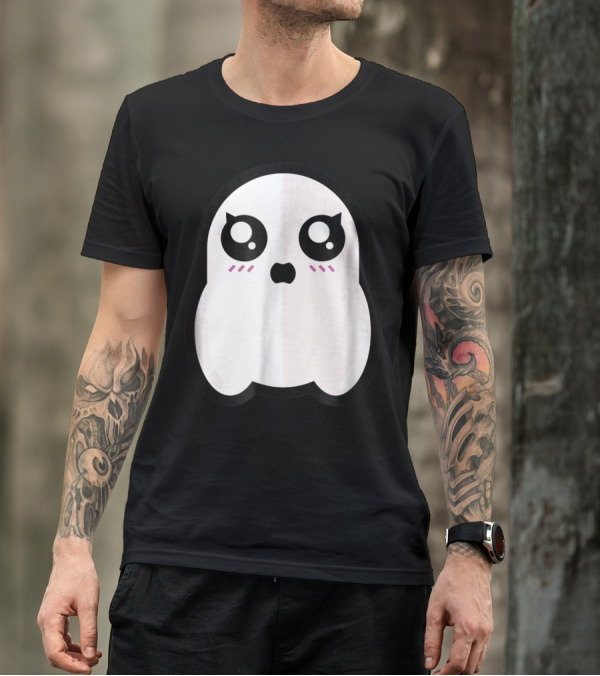 Kawaii Cute Ghost Boo Funny Halloween T-Shirt