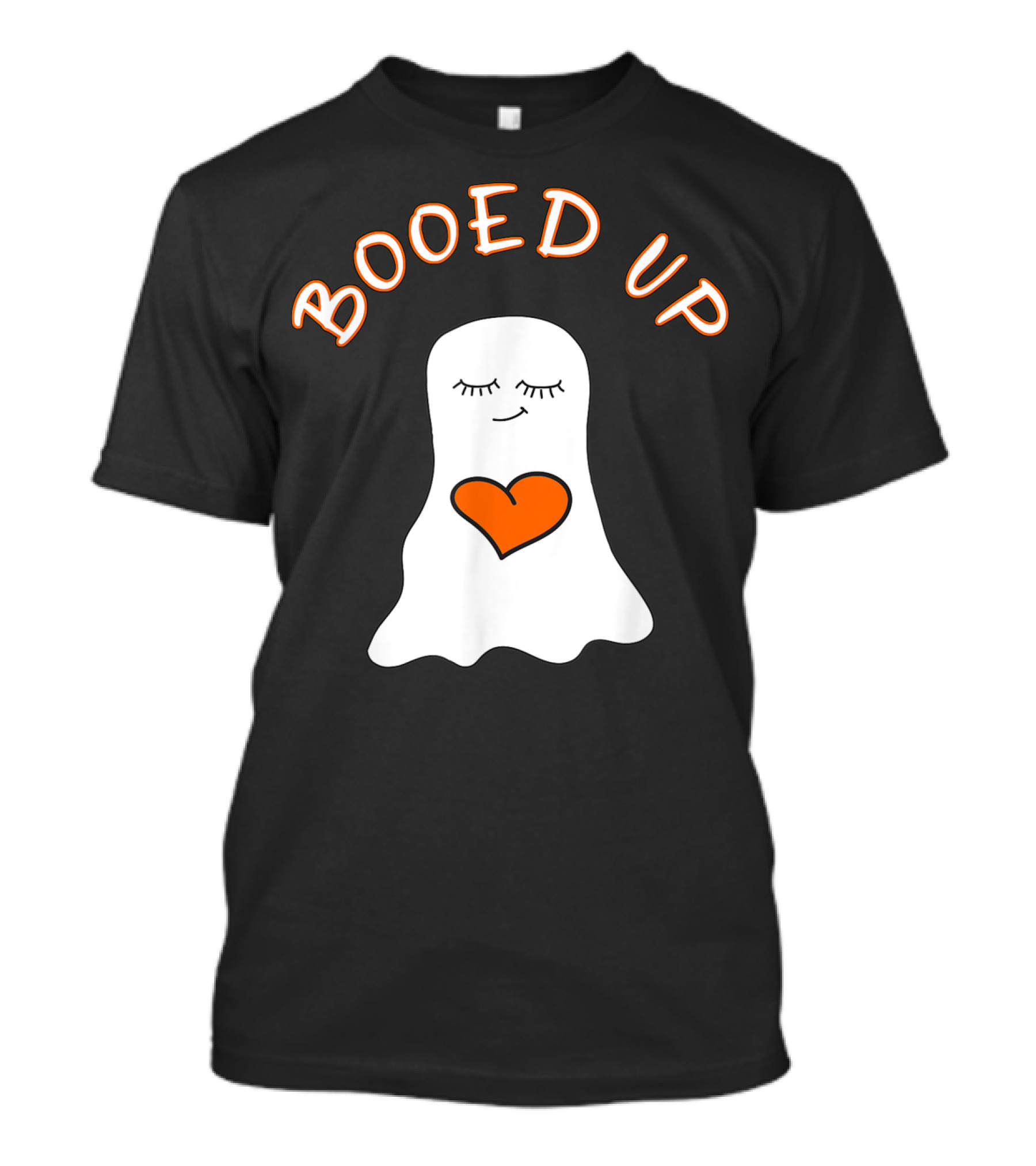 Booed Up Cute Halloween Love Ghost With Heart T-Shirt