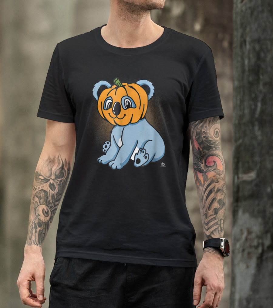 Funny Cute Koala Bear With Pumpkin Head T-Shirt