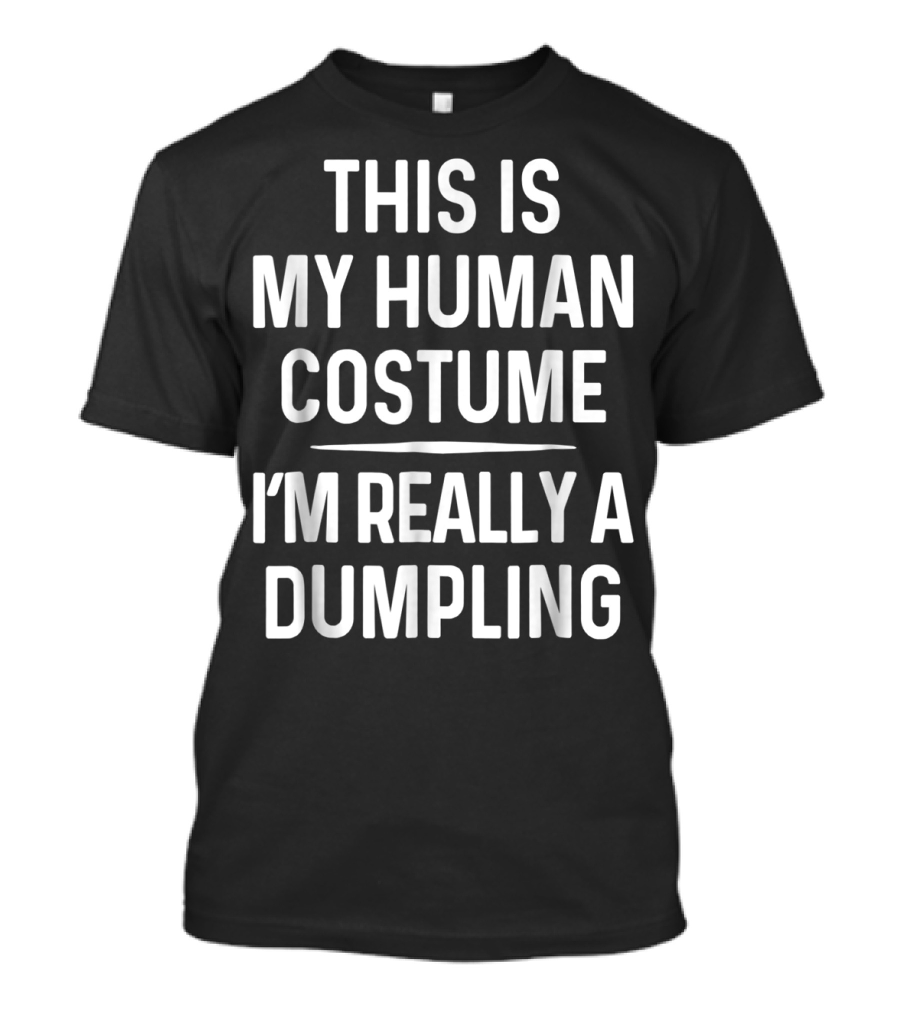This Is My Human Costume I'm Really A Dumpling Halloween Funny Dumpling Costume T-Shirt