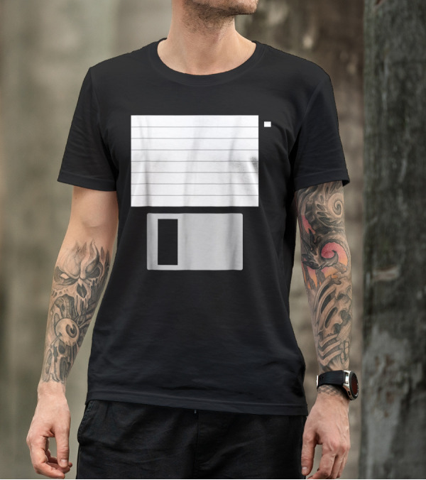 Floppy Disk Notebook Paper Optical Illusion Joke T-Shirt