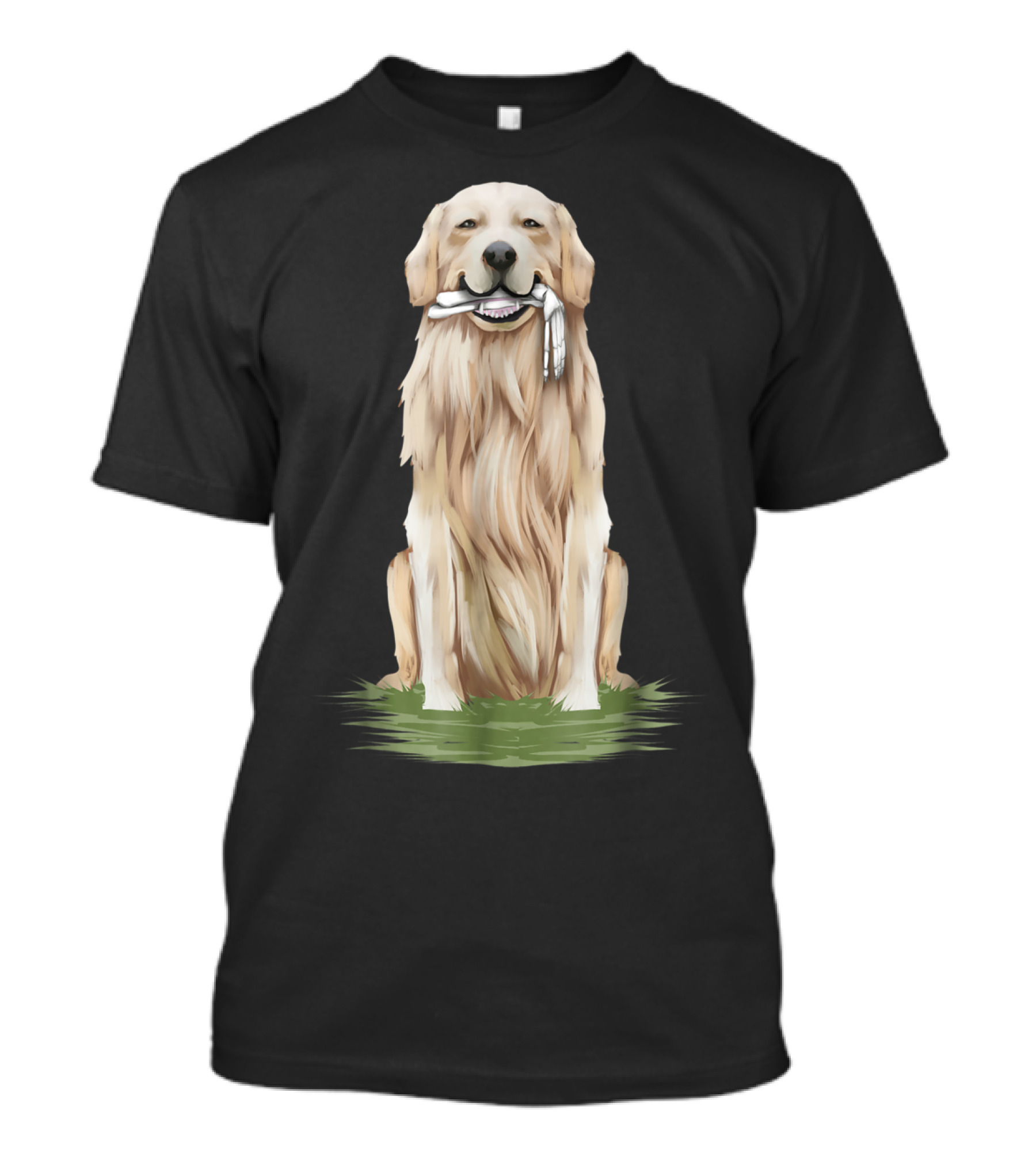 Golden Retriever Halloween Bone Funny Dog T-Shirt