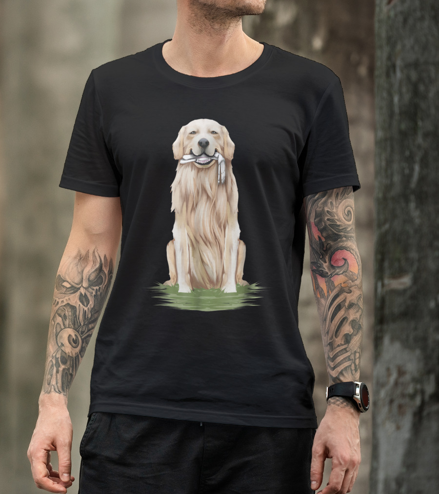 Golden Retriever Halloween Bone Funny Dog T-Shirt
