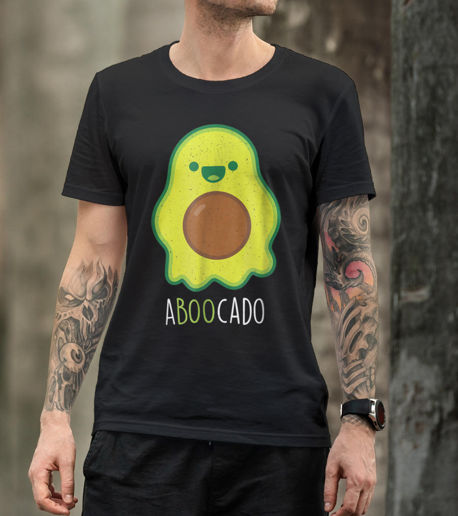 Funny Halloween Ghost Avocado Costume Aboocado Boo T-Shirt
