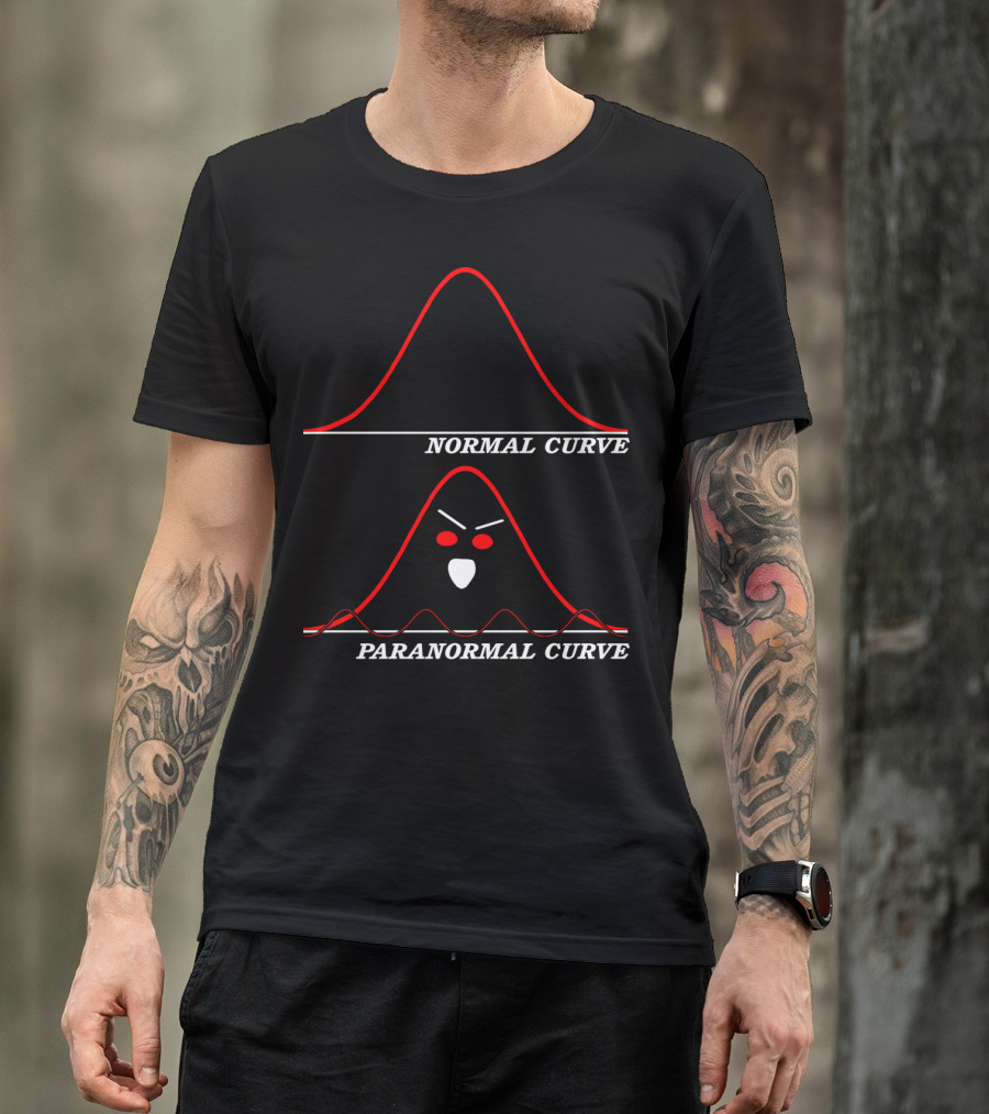 Halloween Math Humor Normal Curve Paranormal Curve T-Shirt