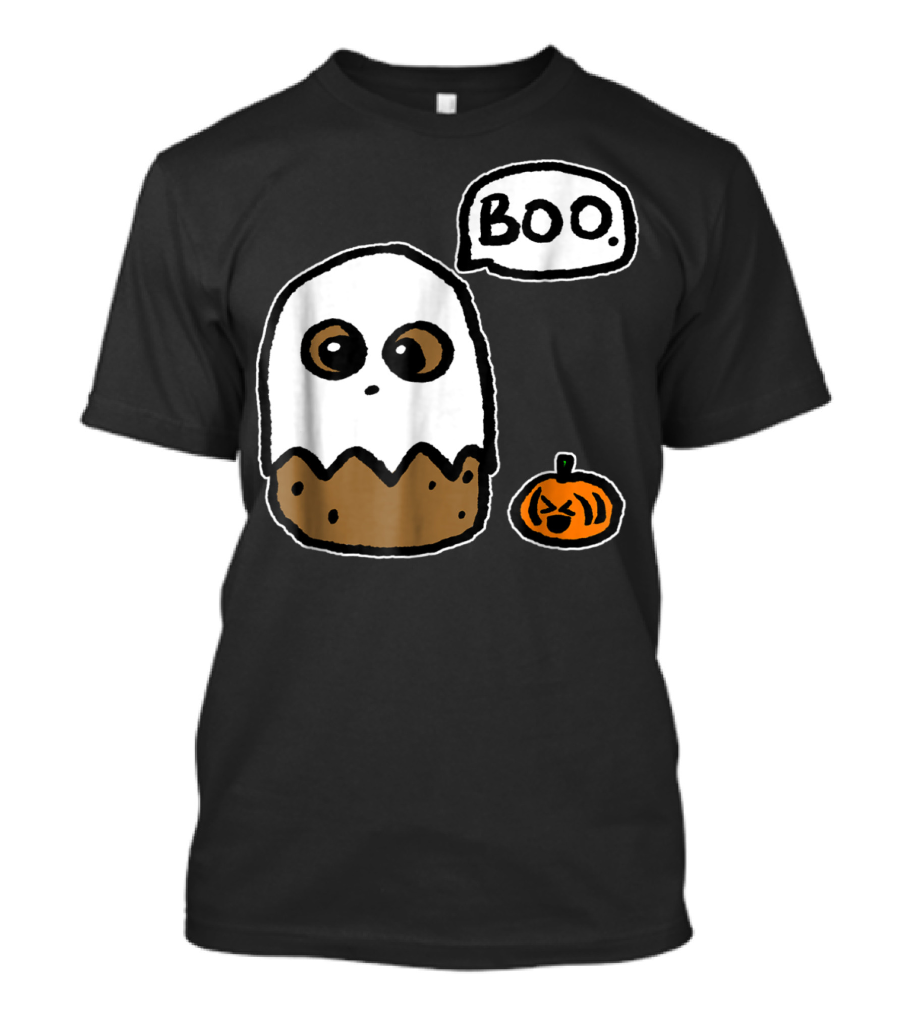 Happy Halloween Boo Potato Funny Spooky Ghost With Pumpkin T-Shirt