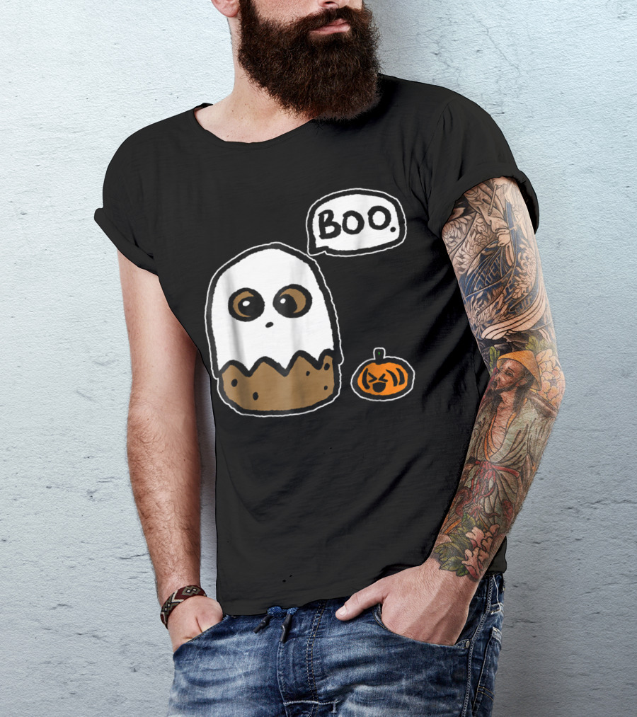 Happy Halloween Boo Potato Funny Spooky Ghost With Pumpkin T-Shirt