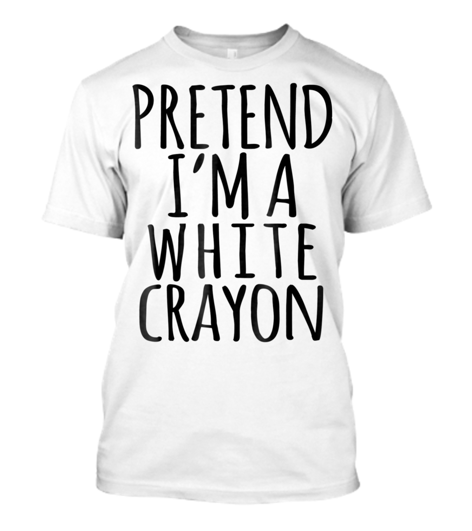 Pretend I'm A White Crayon Funny Lazy Halloween Costume T-Shirt