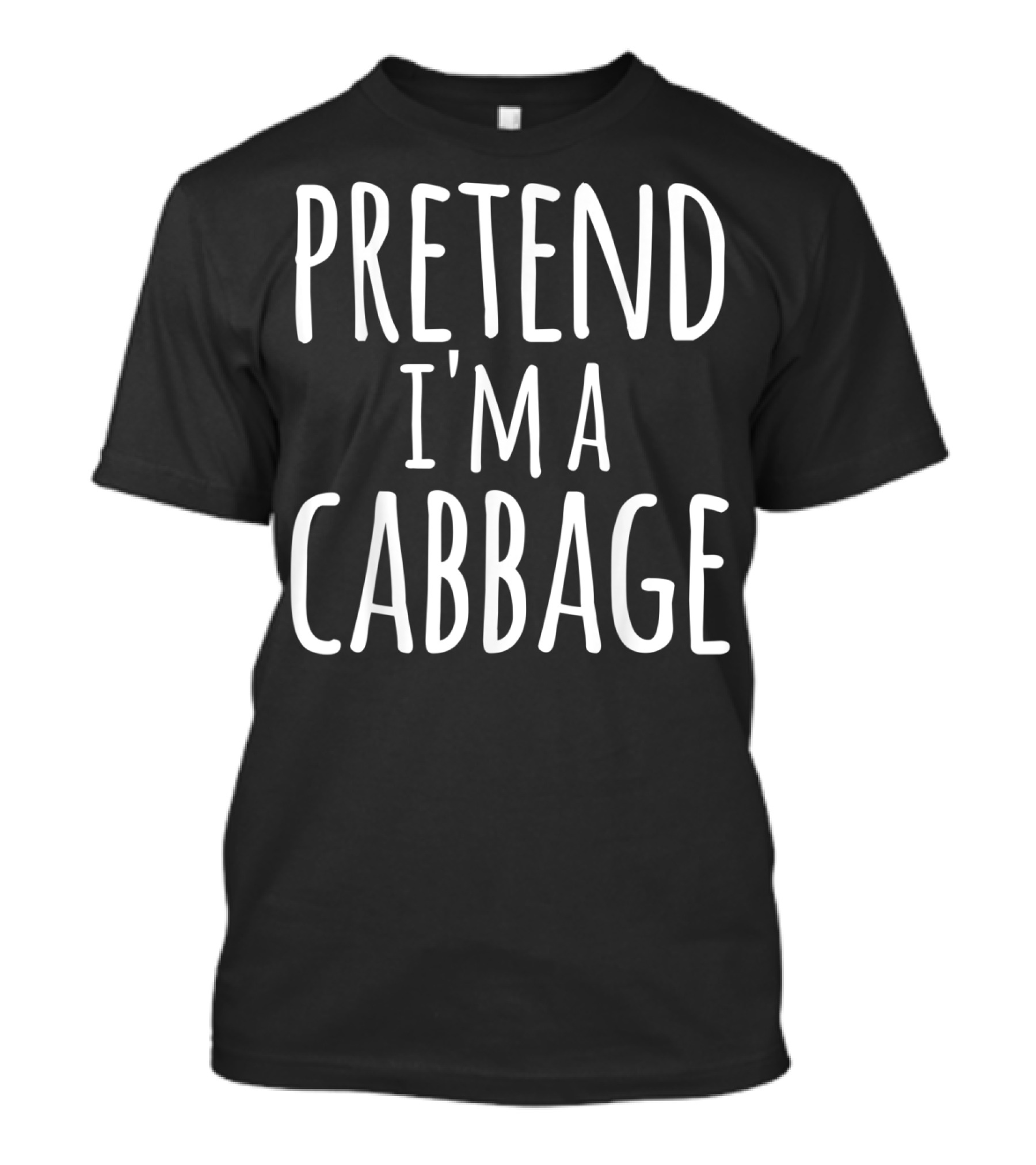Pretend I'm A Cabbage Funny Lazy Halloween T-Shirt