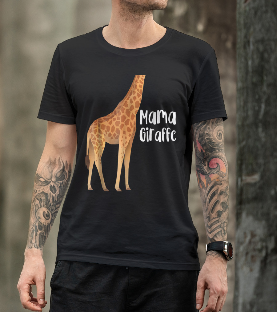 Mama Giraffe Family Funny T-Shirt