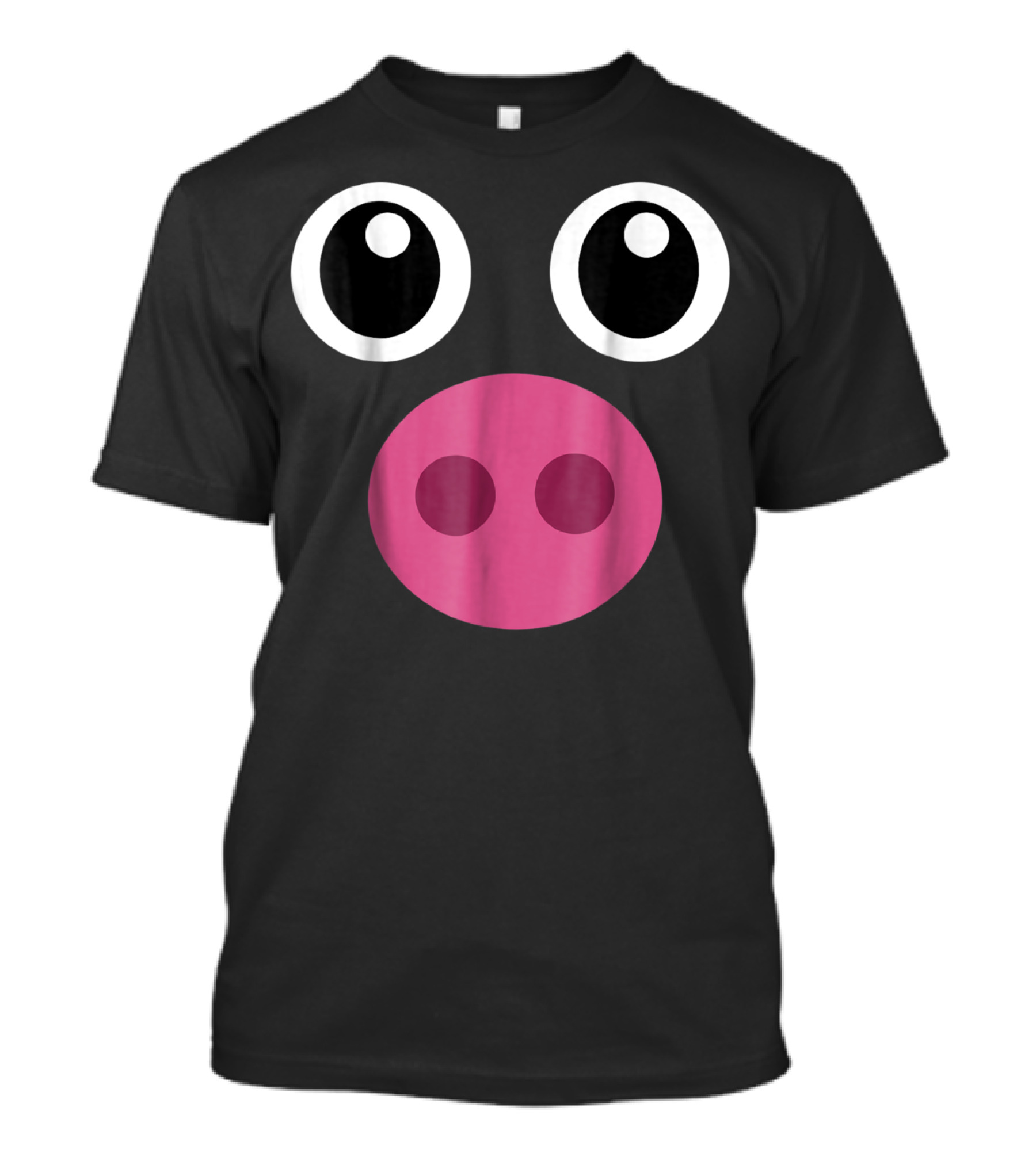 Last Minute Funny Pig Face Costume T-Shirt