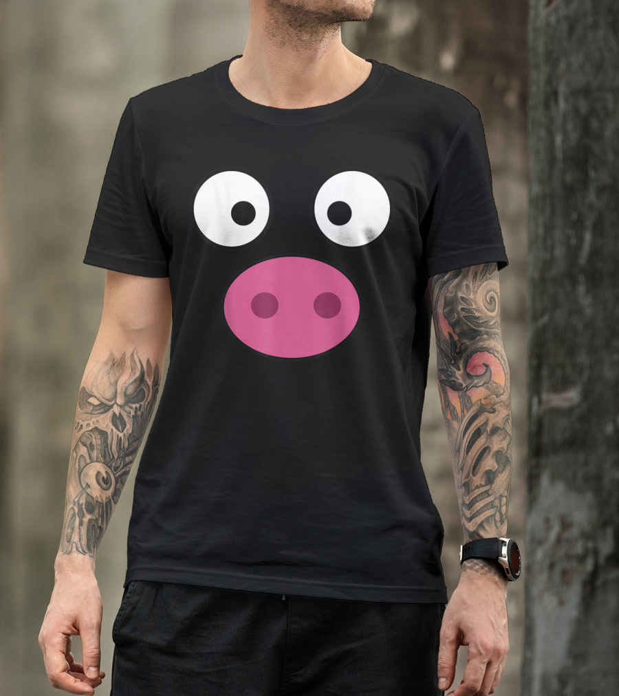 Funny Pig Face Swine Silly Expression T-Shirt