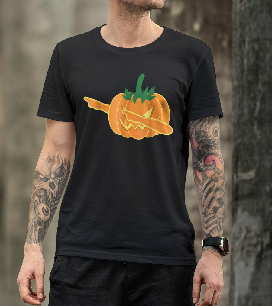 Funny Halloween Dab Pumpkin Costume T-Shirt