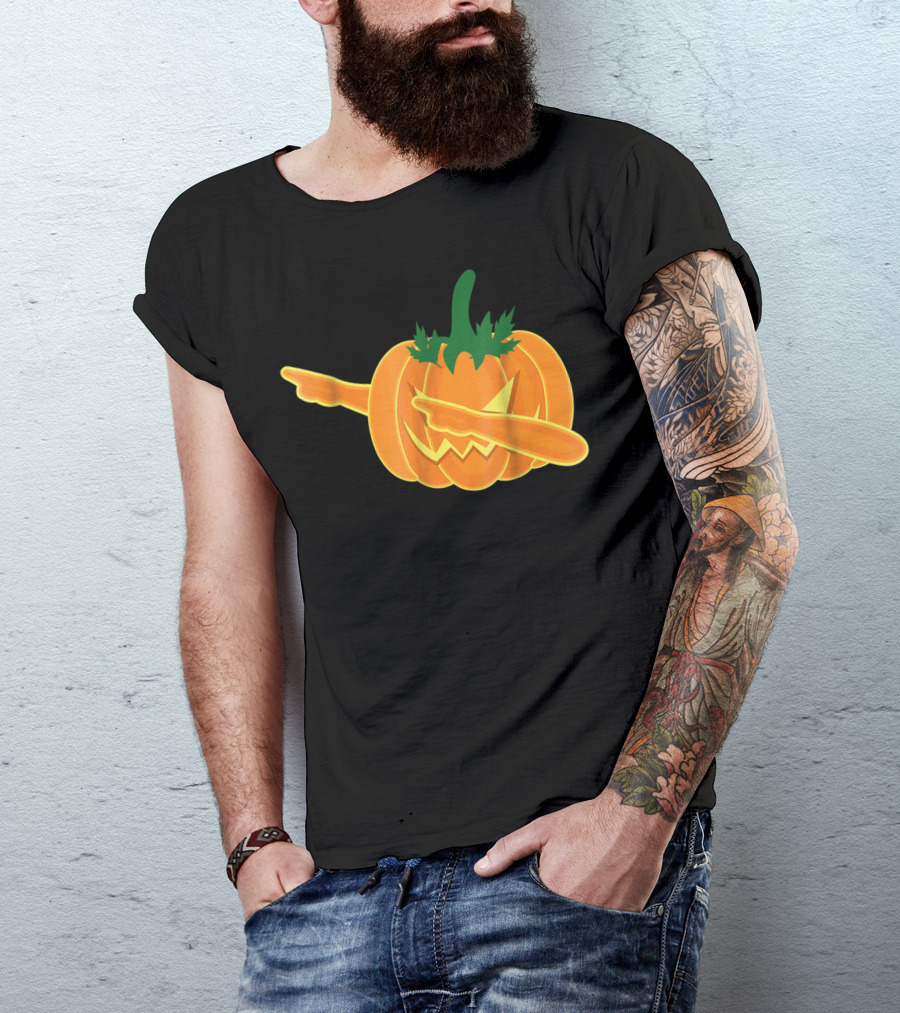 Funny Halloween Dab Pumpkin Costume T-Shirt