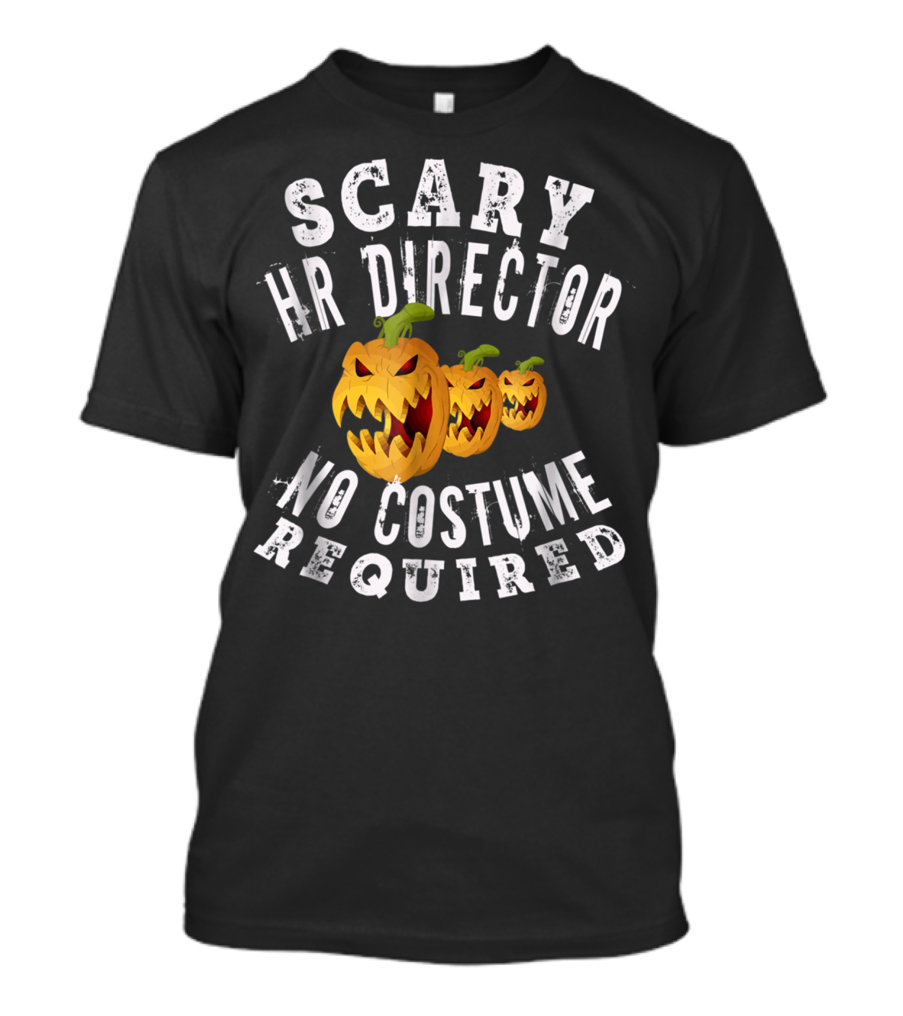 Scary HR Director No Costume Required Pumpkin Faces T-Shirt