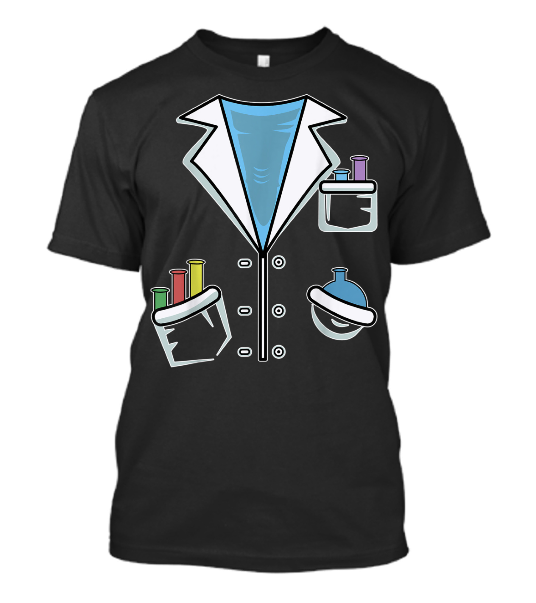 Funny Chemist Science Costume With Colorful Beakers T-Shirt