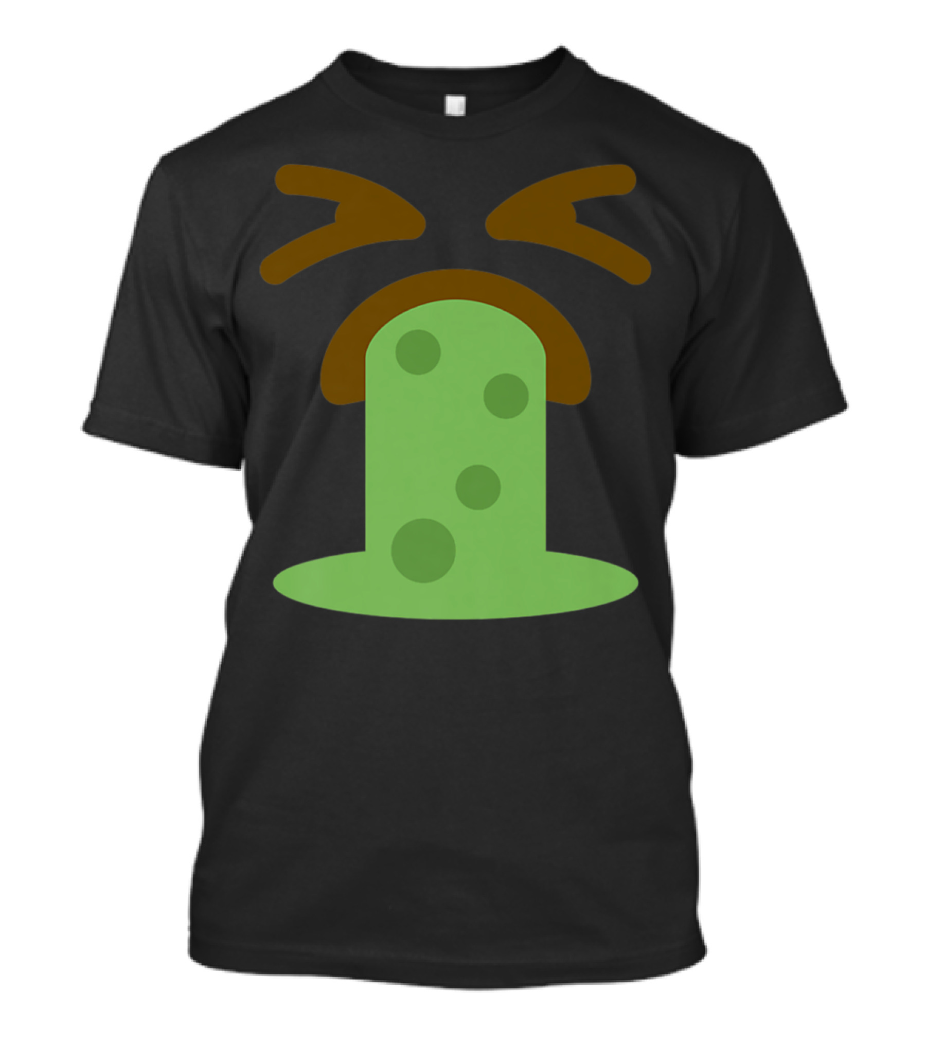 Funny Halloween Vomit Emoji Style Group T-Shirt