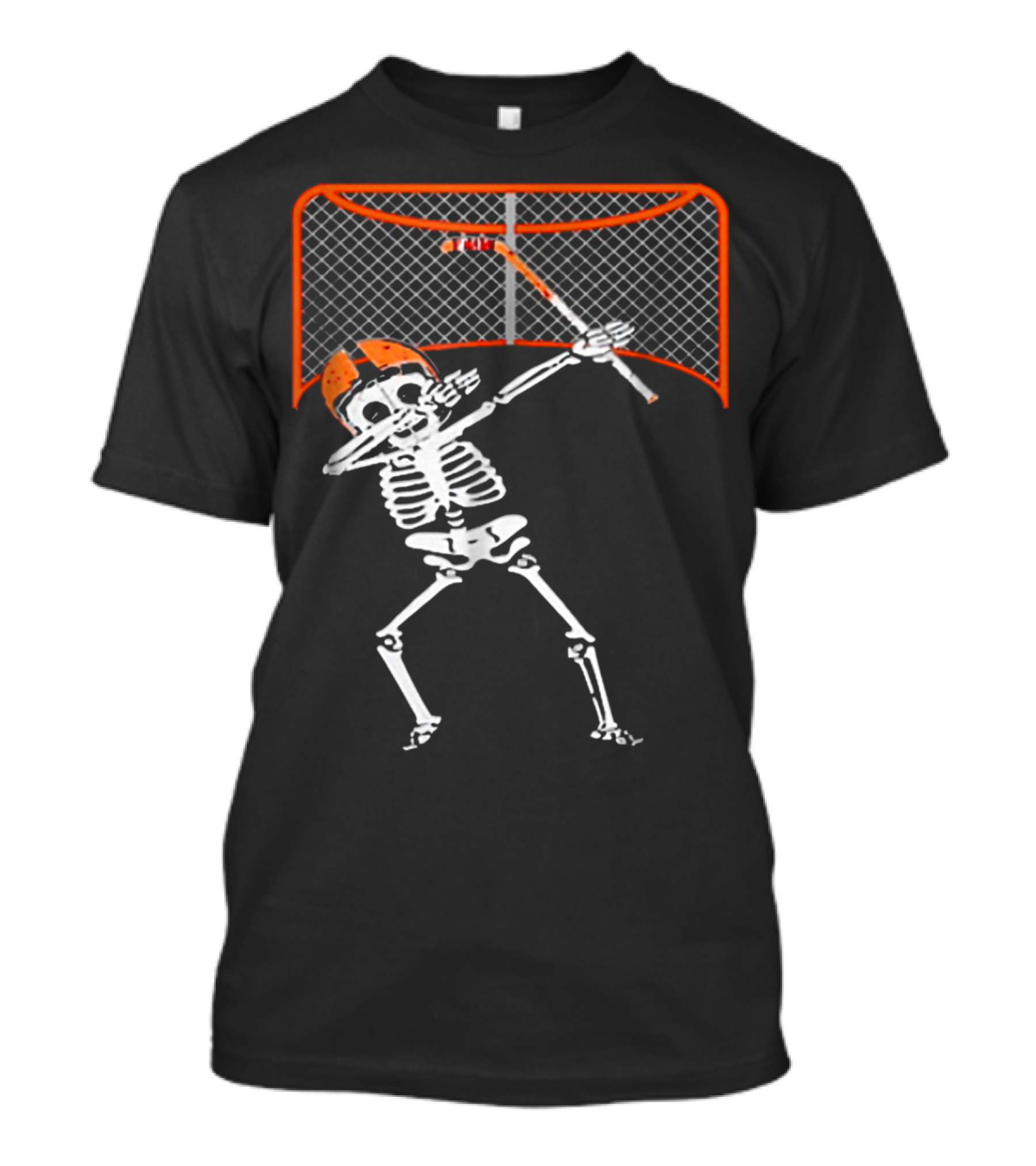 Funny Skeleton Hockey Dabbing Goal T-Shirt