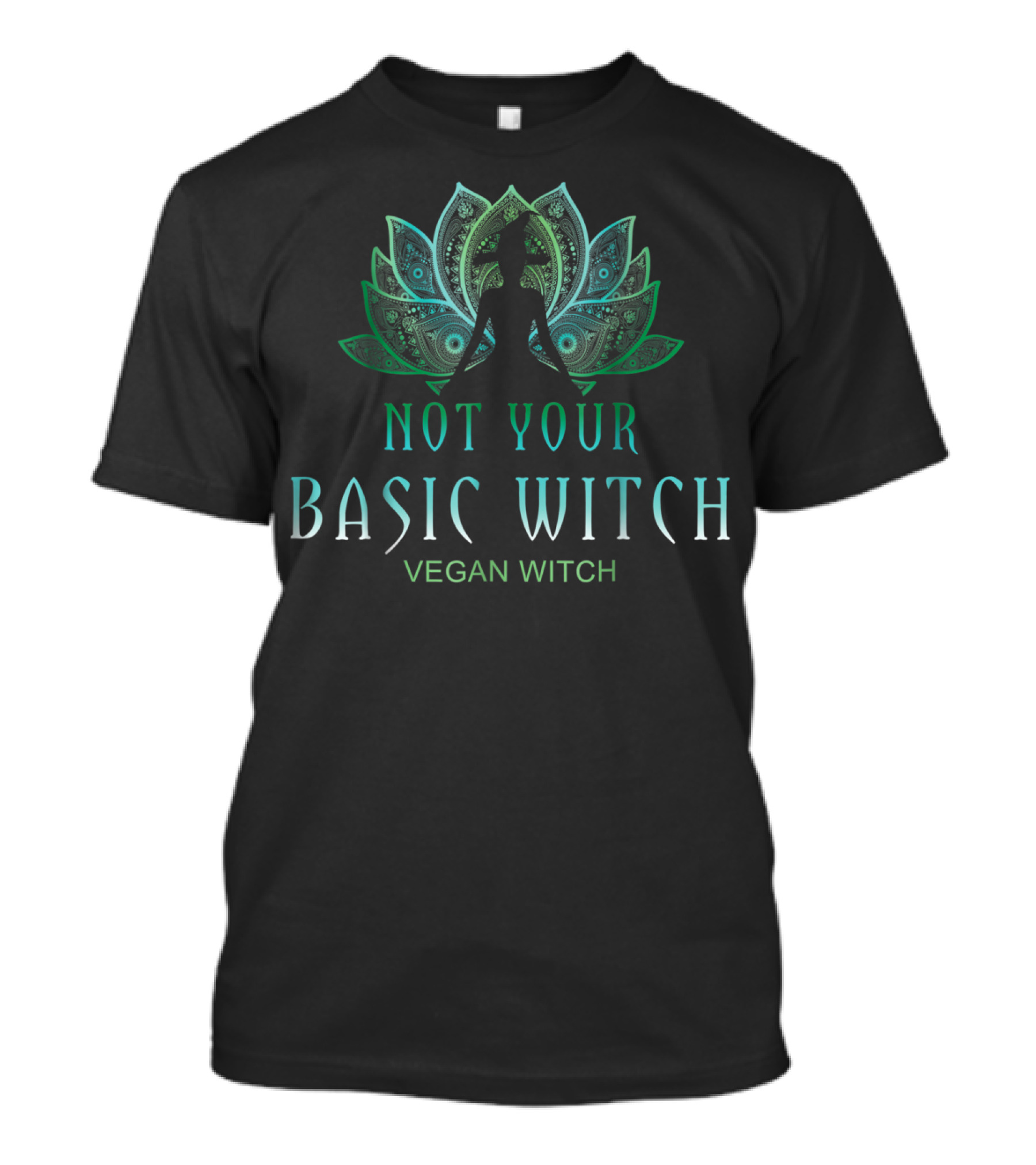 Not Your Basic Vegan Witch Herbal Yoga Meditation T-Shirt