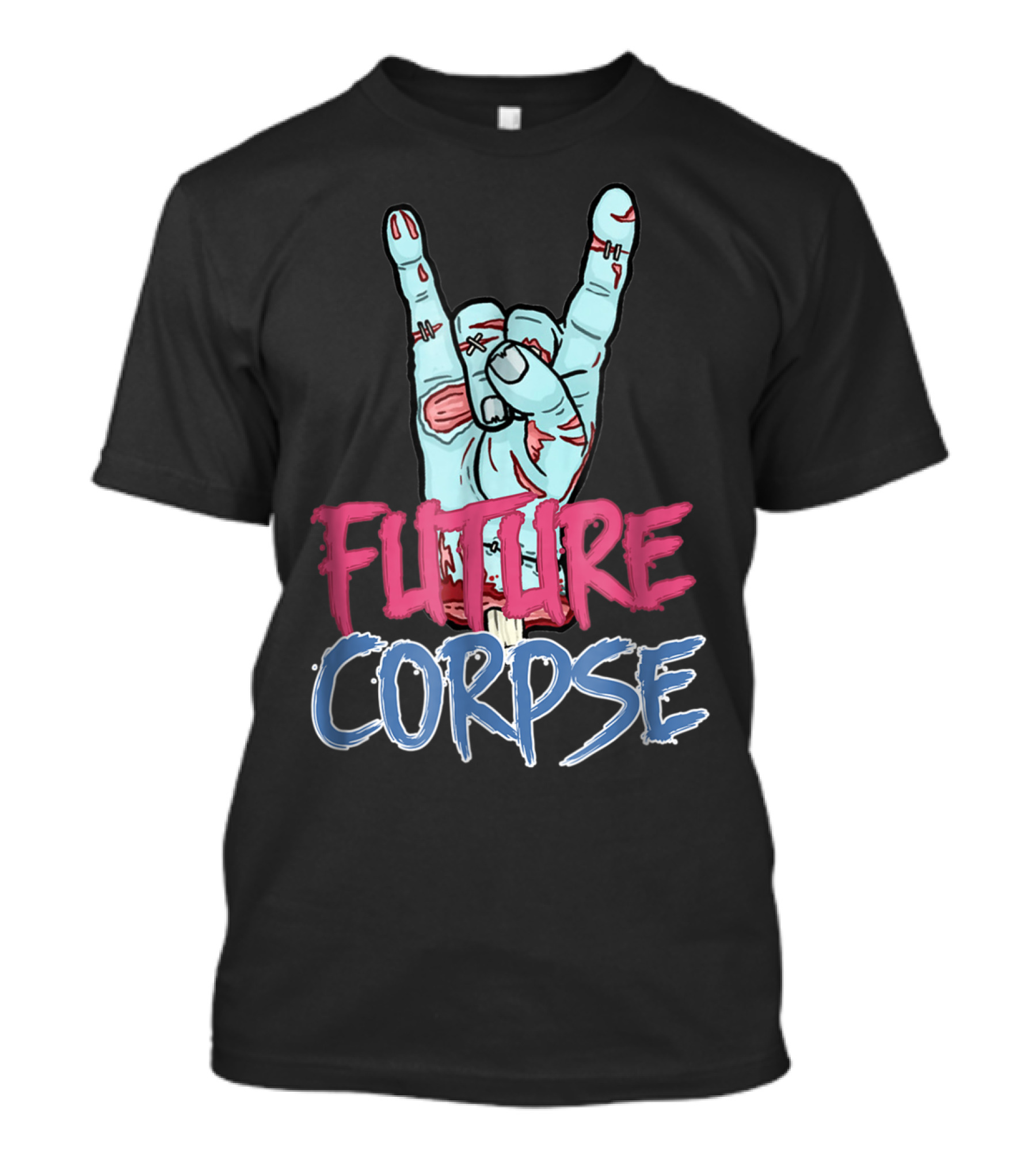 Future Corpse Zombie Hand Rock Gesture T-Shirt