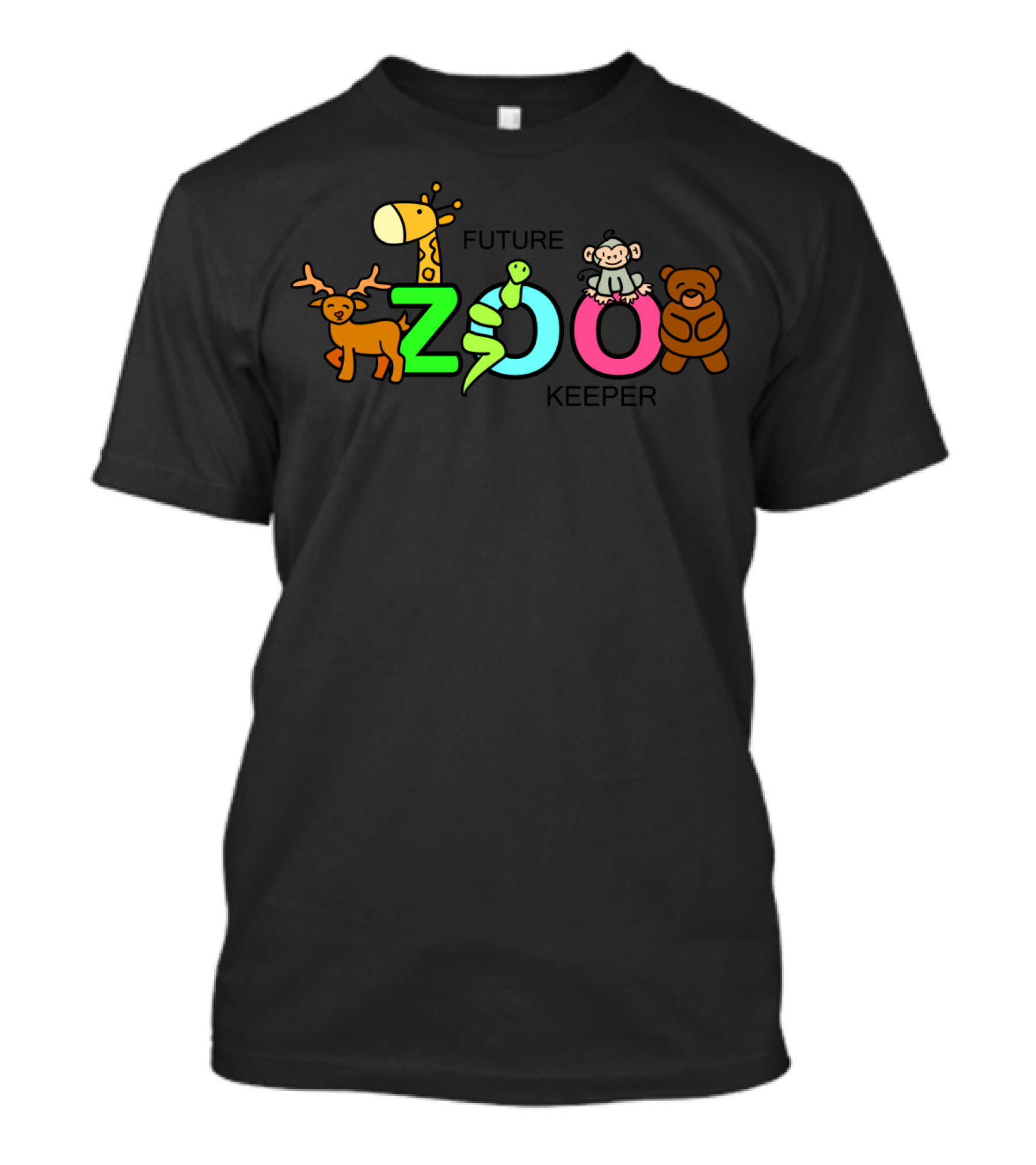 Future Zoo Keeper Costume African Giraffe Monkey Bear Snake Deer T-Shirt