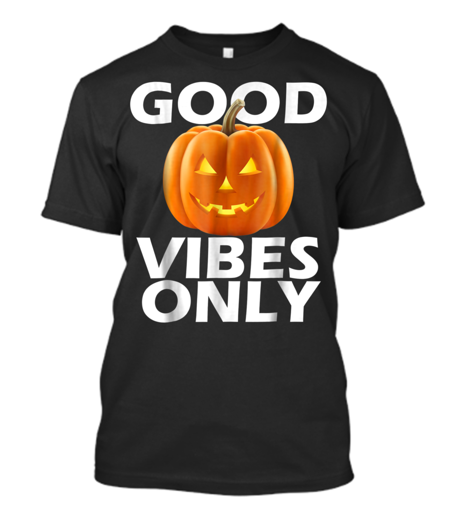 Good Vibes Only Jack O Lantern Halloween T-Shirt