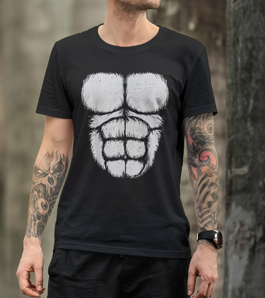 Gorilla Muscles Funny Animal Halloween T-Shirt