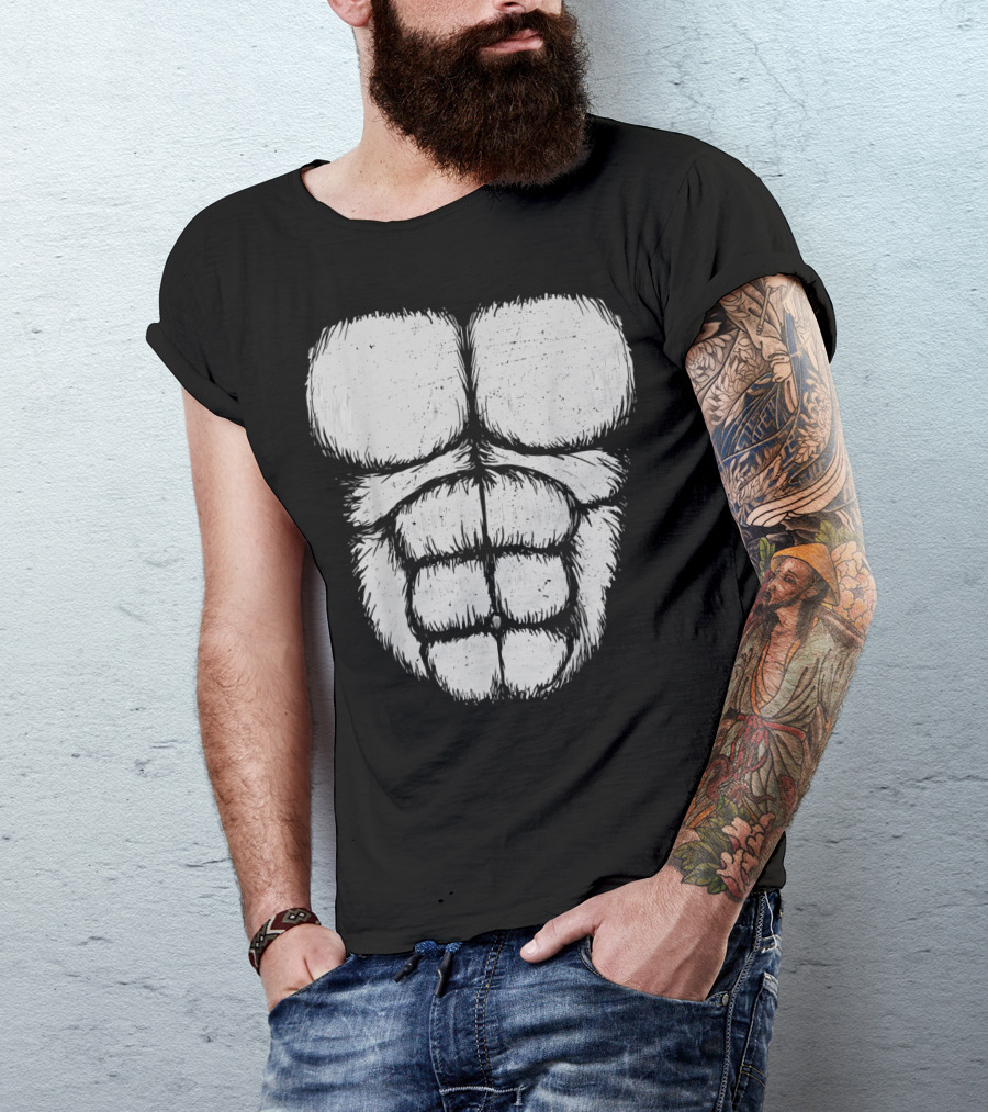Gorilla Muscles Funny Animal Halloween T-Shirt
