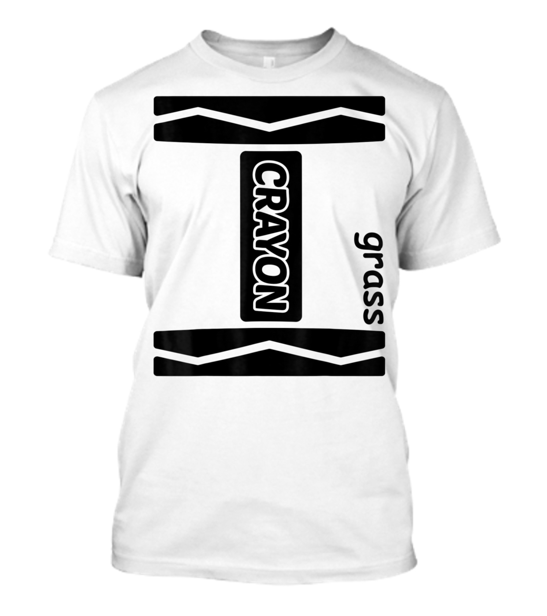 Crayon Grass Couple Friend Group T-Shirt