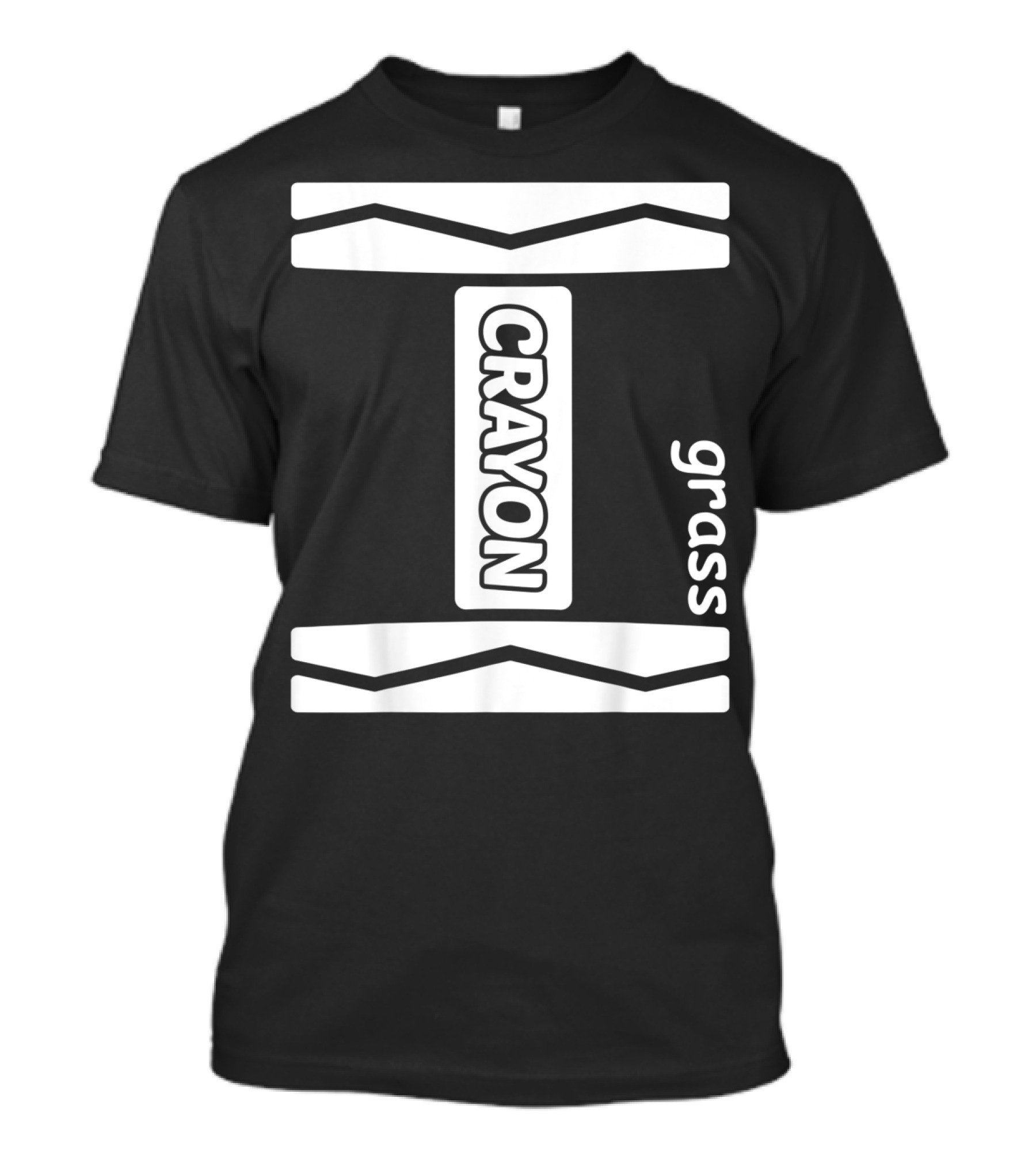Grass Crayon Halloween Couple Friend Group Costume T-Shirt