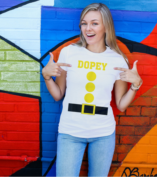 Dopey Green Dwarf Costume Funny Lazy T-Shirt