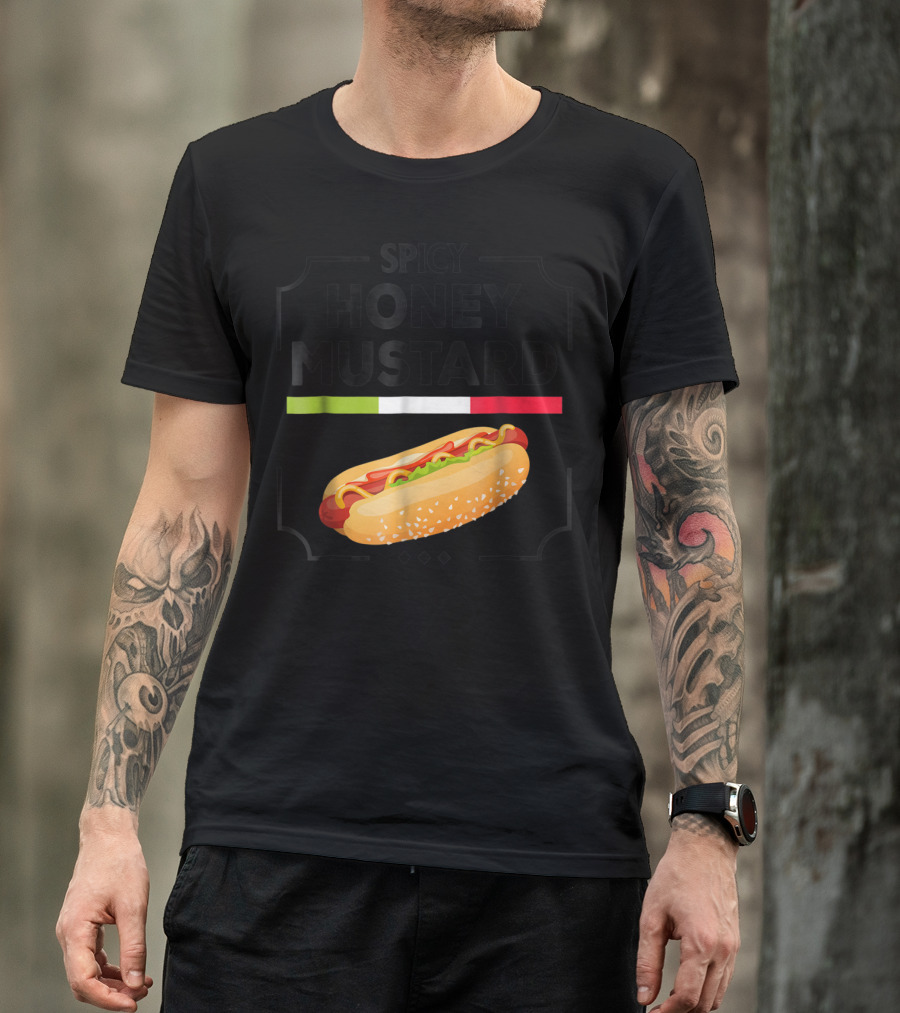 Spicy Honey Mustard Group Halloween Costume Hot Dog T-Shirt