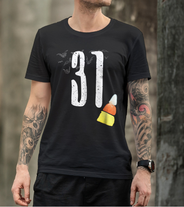 31 Halloween Bats Candy Corn T-Shirt
