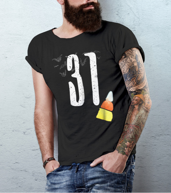 31 Halloween Bats Candy Corn T-Shirt