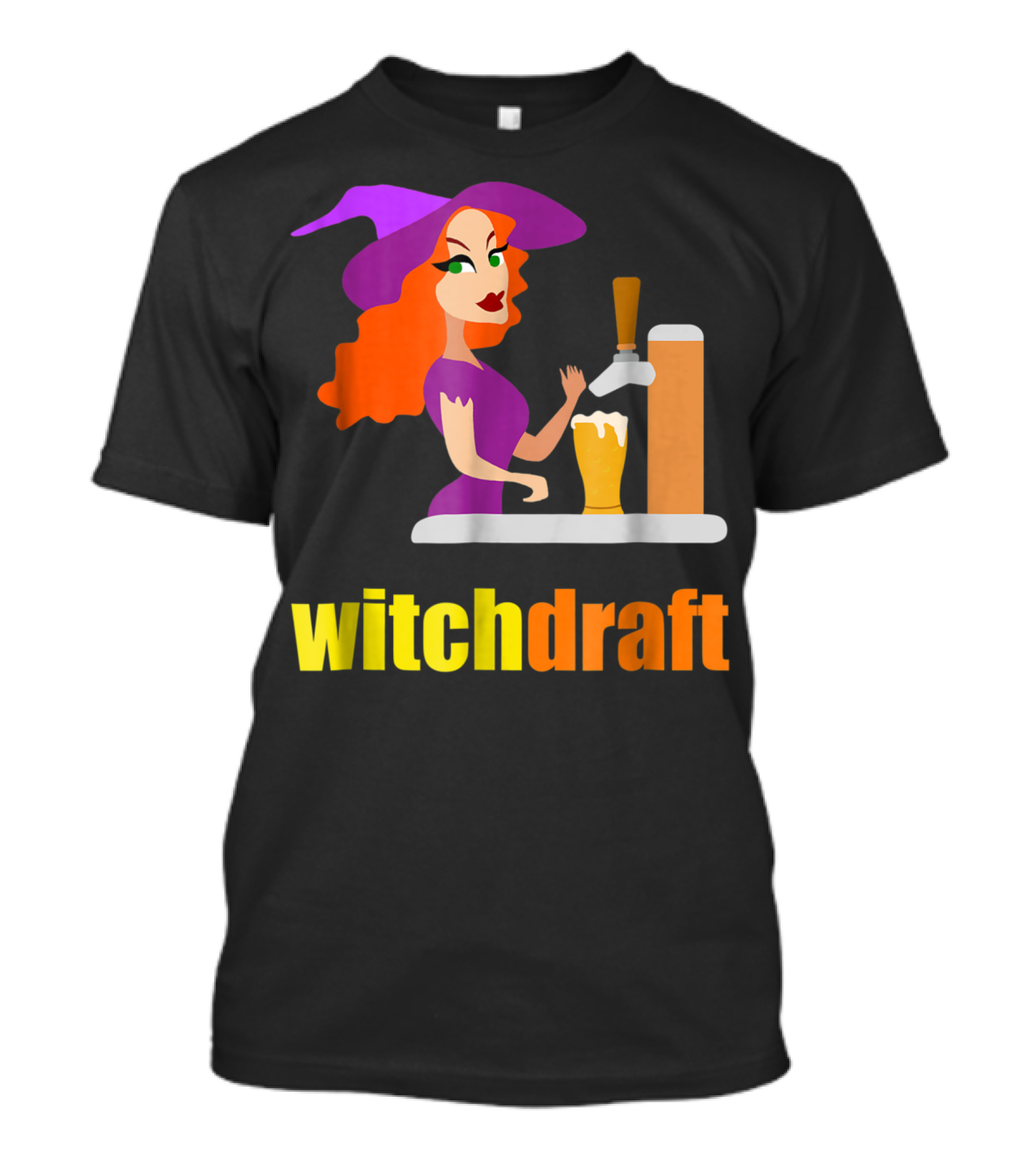 WitchDraft Halloween Beer Bartender Funny Costume Witch T-Shirt