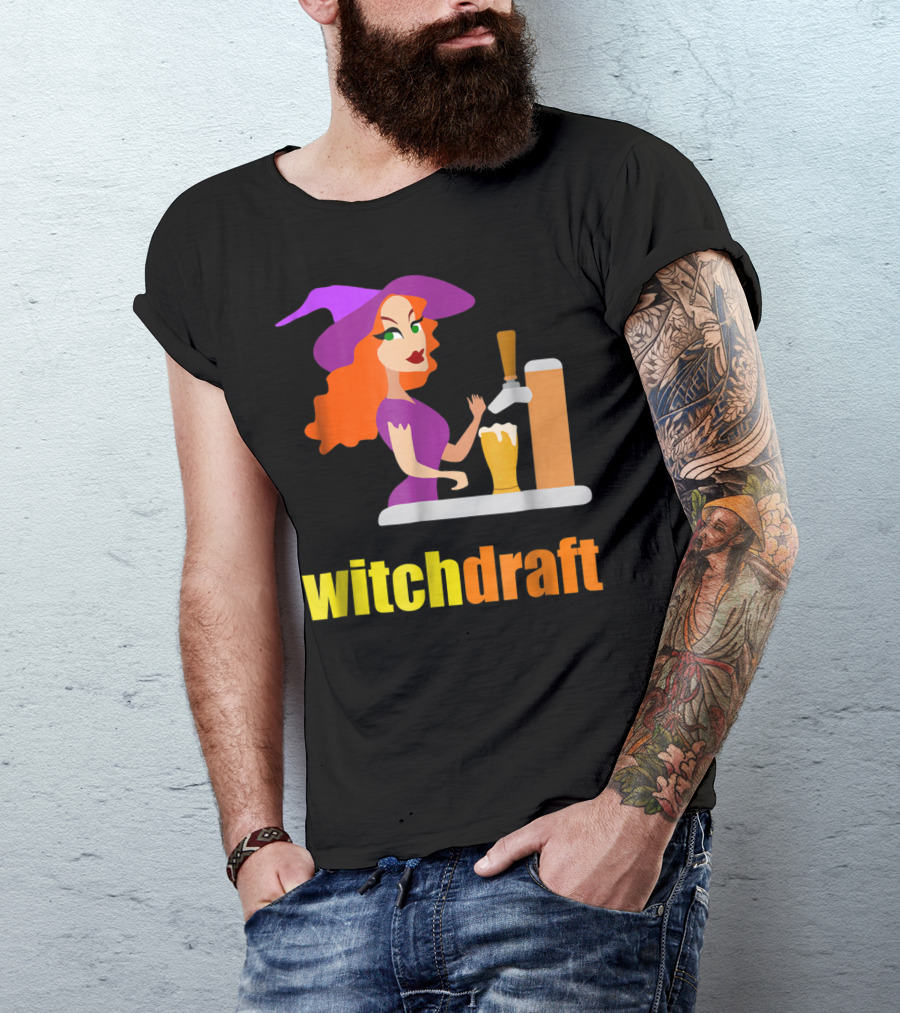 WitchDraft Halloween Beer Bartender Funny Costume Witch T-Shirt